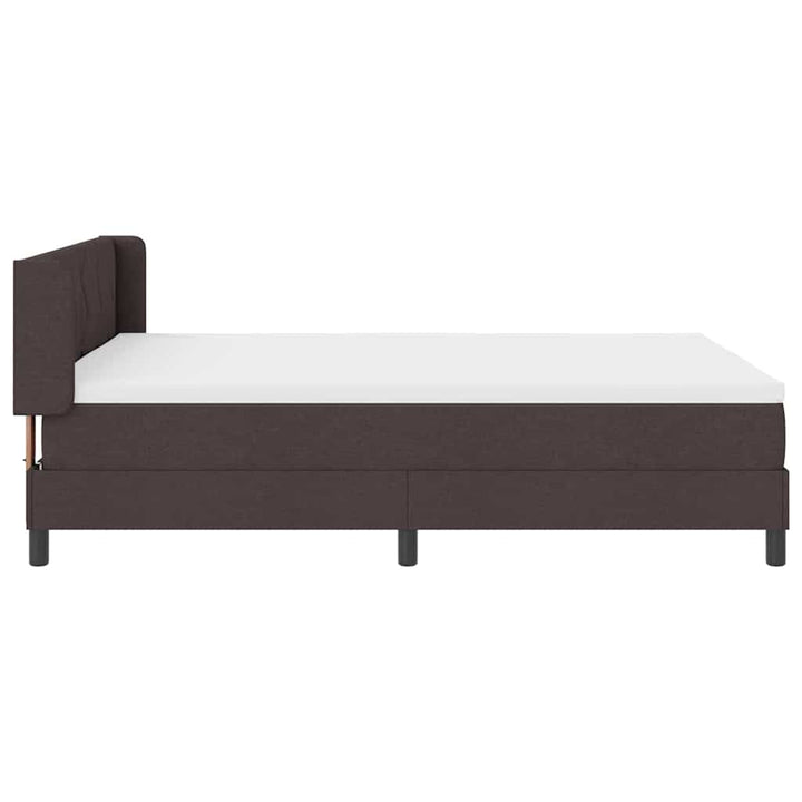 Box spring seng med hovedgærde Mørk Brun 200 x 160 cm Stof