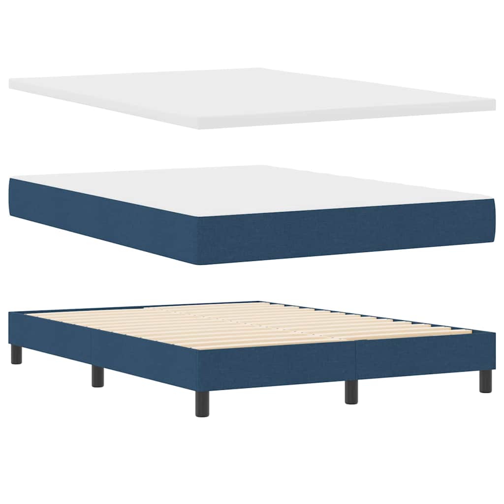 Box spring seng med hovedgærde Blå 200 x 160 cm Stof