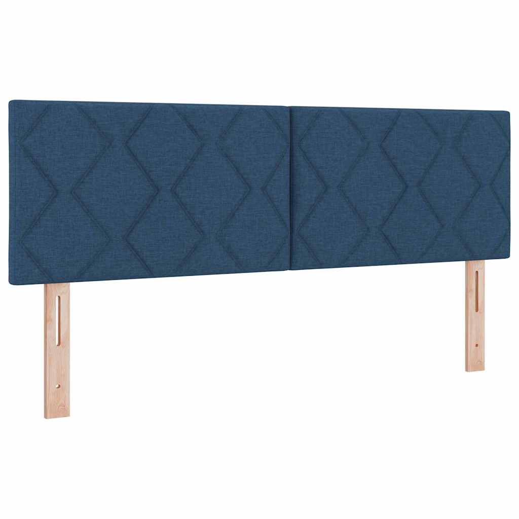 Box spring seng med hovedgærde Blå 200 x 160 cm Stof