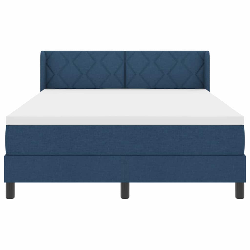 Box spring seng med hovedgærde Blå 200 x 160 cm Stof