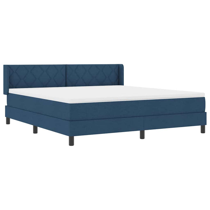 Box spring seng med hovedgærde Blå 200 x 180 cm Stof