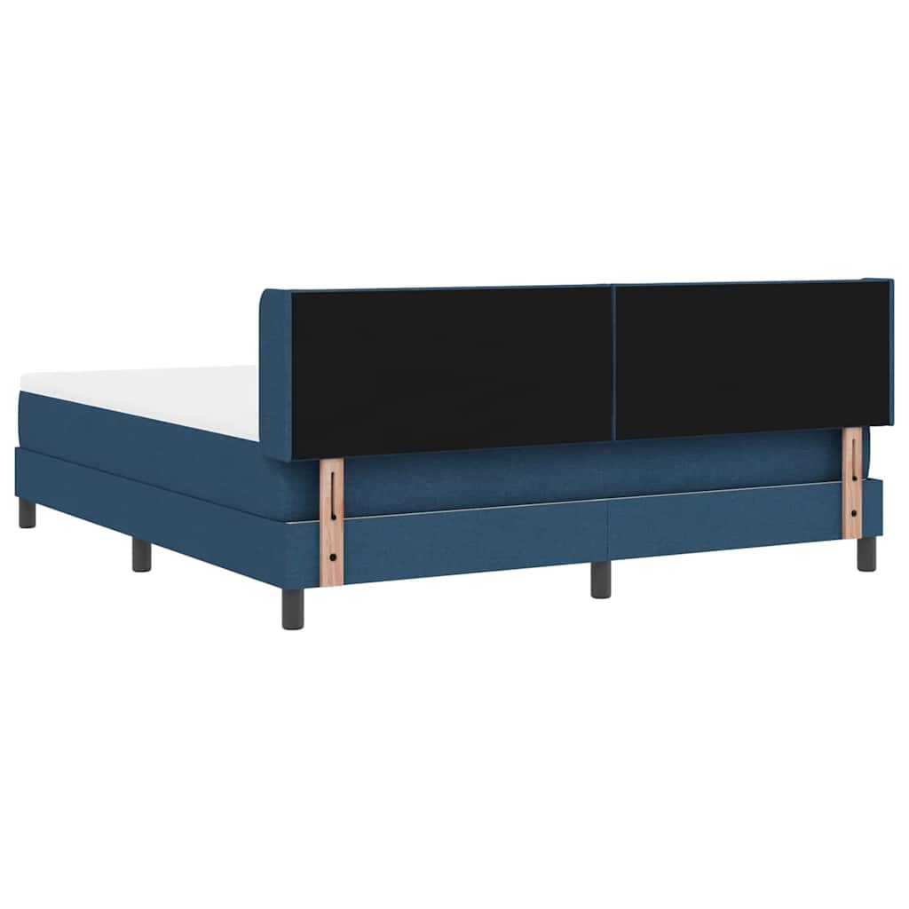 Box spring seng med hovedgærde Blå 200 x 180 cm Stof