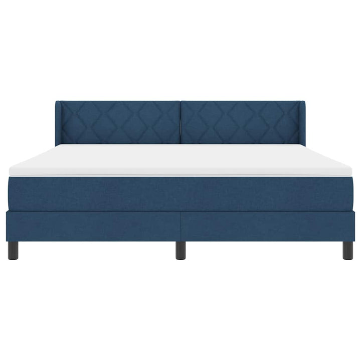 Box spring seng med hovedgærde Blå 200 x 180 cm Stof