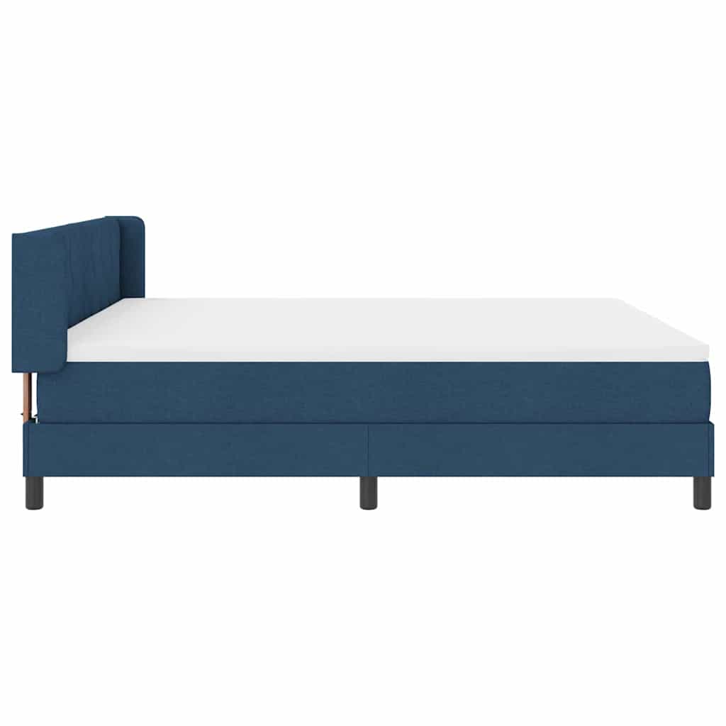 Box spring seng med hovedgærde Blå 200 x 180 cm Stof