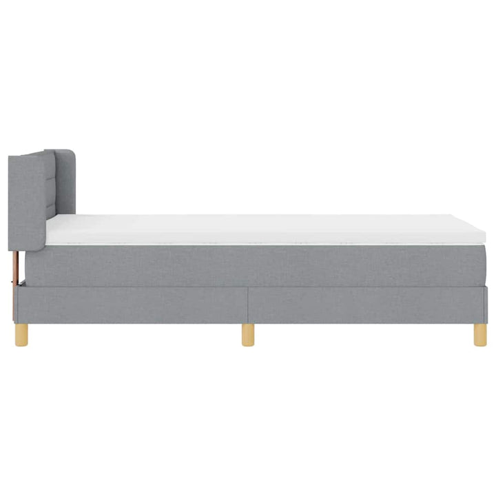 Box spring seng med madras Lysegrå 200 x 80 cm Stof
