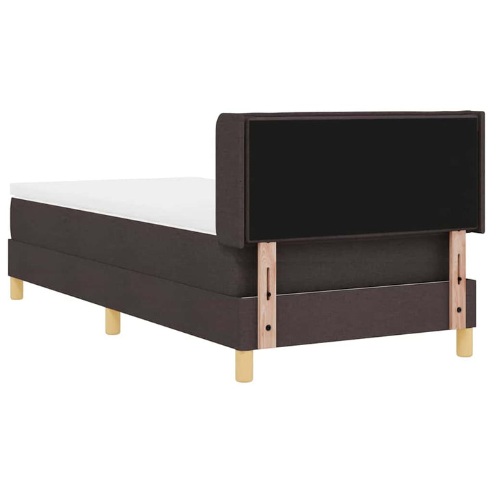 Box spring seng med madras Mørk Brun 200 x 80 cm Stof