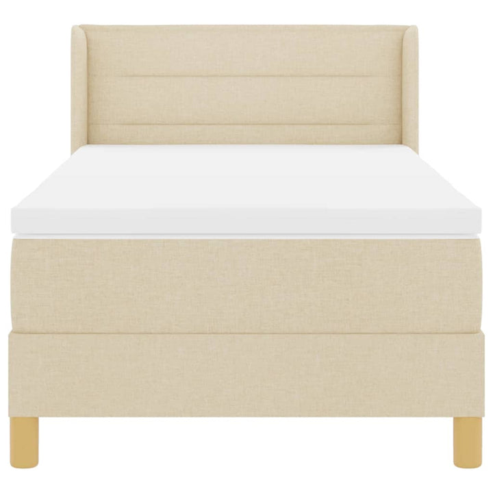 Box spring seng med madras Creme 200 x 80 cm Stof