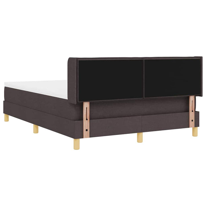 Box spring seng med madras Mørk Brun 190 x 140 cm Stof