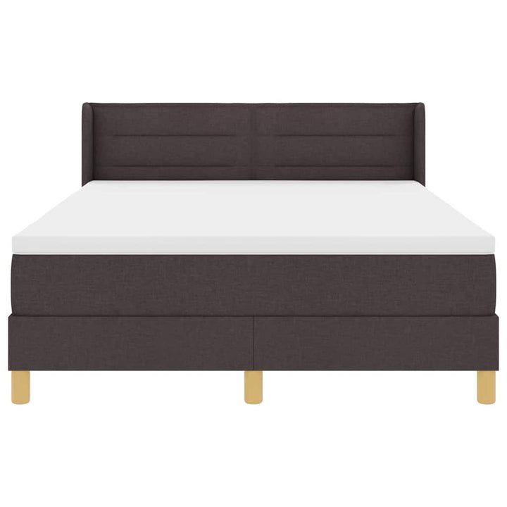 Box spring seng med madras Mørk Brun 190 x 140 cm Stof