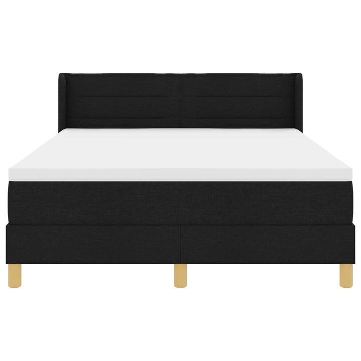 Box spring seng med madras Sort 200 x 140 cm Stof