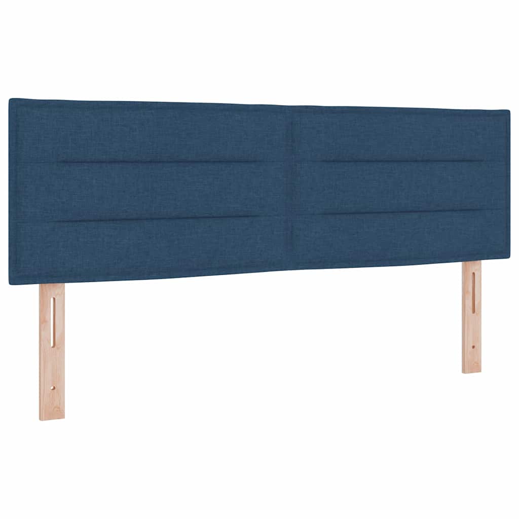 Box spring seng med madras med hovedgærde Blå 200 x 140 cm Stof