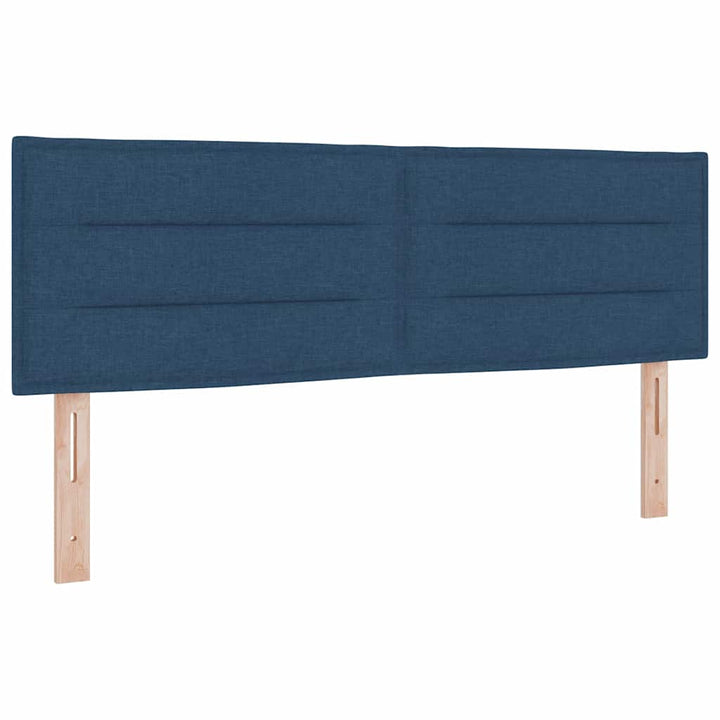 Box spring seng med madras med hovedgærde Blå 200 x 140 cm Stof