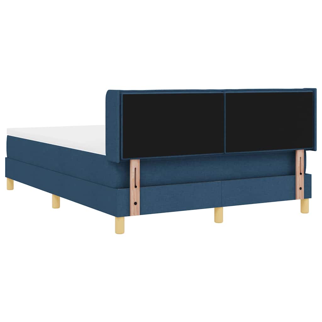Box spring seng med madras med hovedgærde Blå 200 x 140 cm Stof