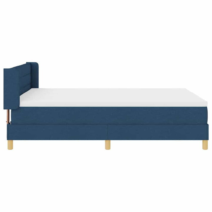 Box spring seng med madras med hovedgærde Blå 200 x 140 cm Stof