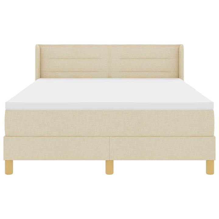 Box spring seng med madras Creme 200 x 160 cm Stof