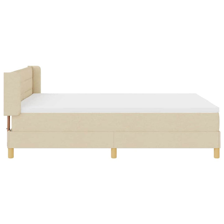 Box spring seng med madras Creme 200 x 160 cm Stof