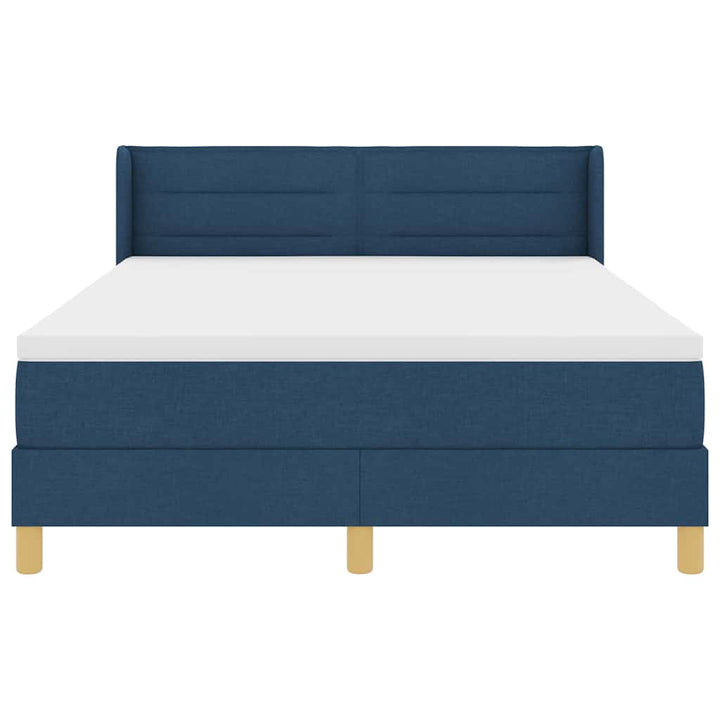 Box spring seng med madras med hovedgærde Blå 200 x 160 cm Stof