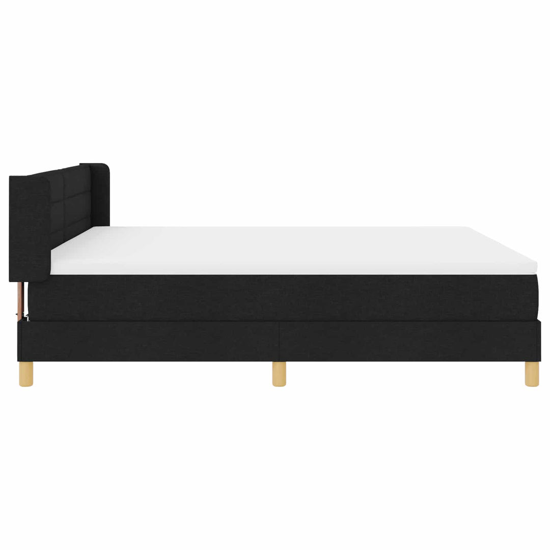 Box spring seng med madras Sort 200 x 180 cm Stof