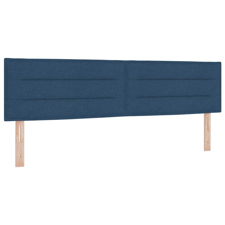 Box spring seng med madras med hovedgærde Blå 200 x 180 cm Stof