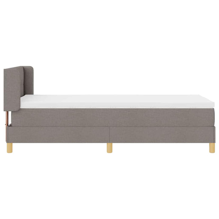 Box spring seng med hovedgærde Gråbrun 200 x 80 cm Stof