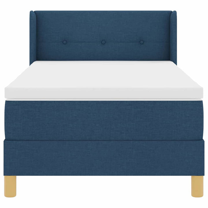 Box spring seng med hovedgærde Blå 200 x 80 cm Stof