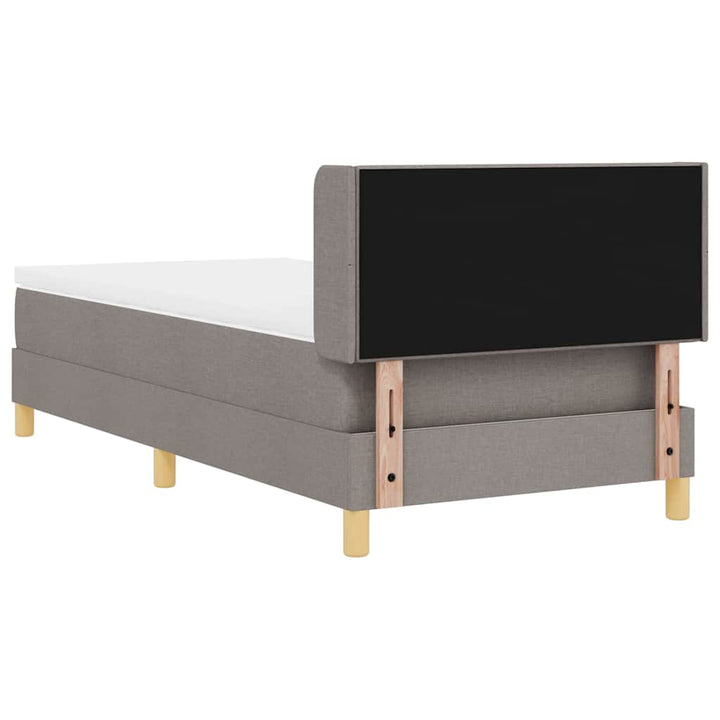 Box spring seng med hovedgærde Gråbrun 200 x 100 cm Stof