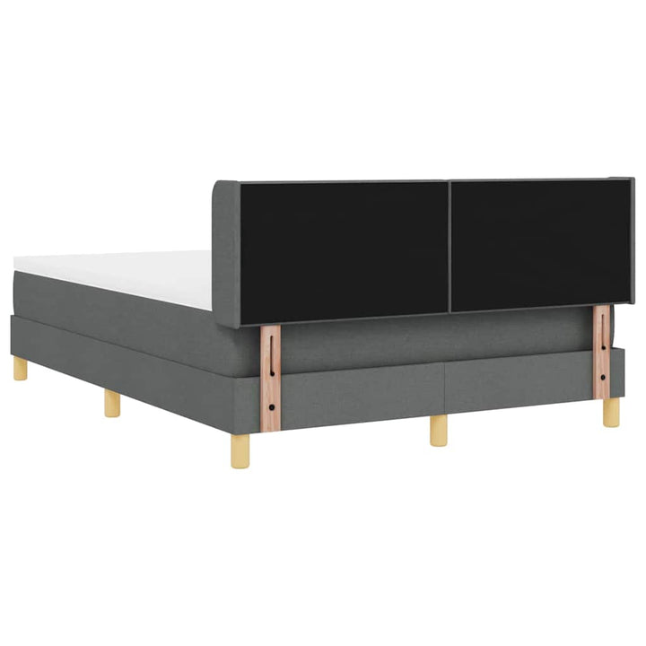Box spring seng med madras Mørkegrå 190 x 140 cm Stof