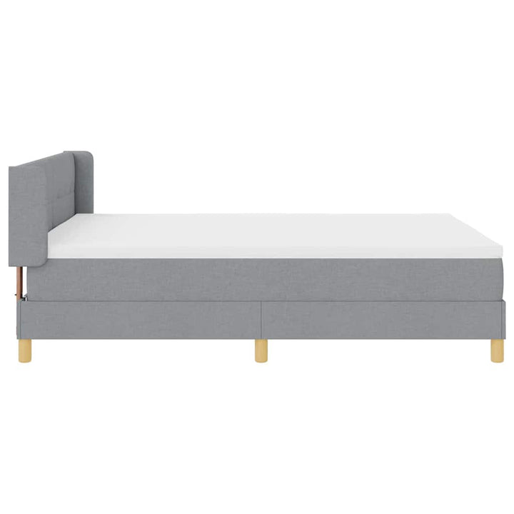 Box spring seng med madras Lysegrå 200 x 140 cm Stof