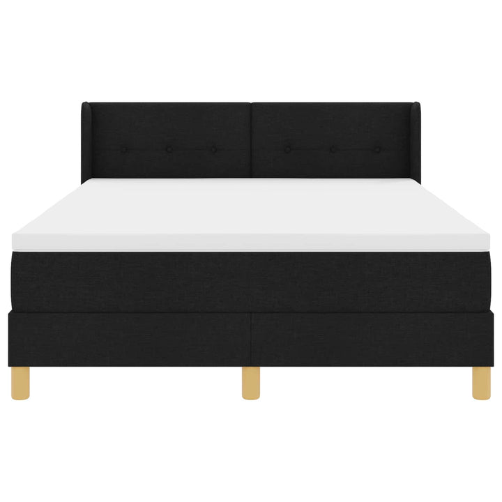 Box spring seng med madras Sort 200 x 140 cm Stof