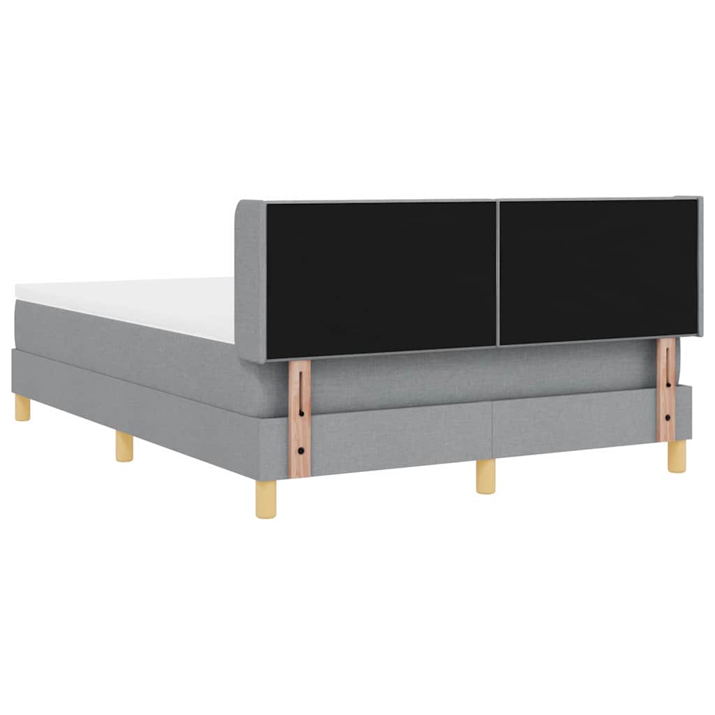 Box spring seng med madras Lysegrå 200 x 160 cm Stof