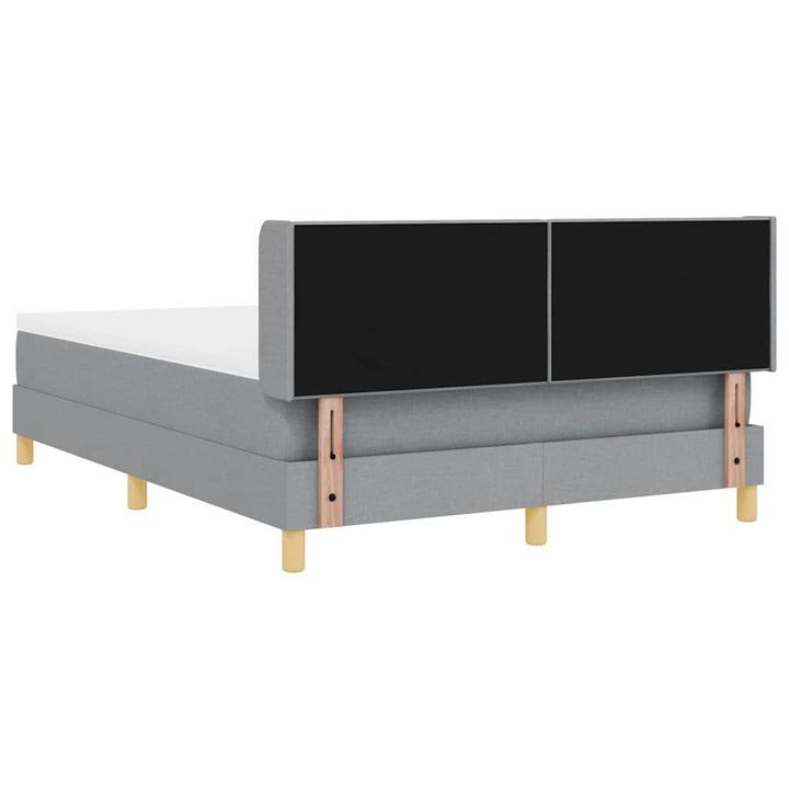 Box spring seng med madras Lysegrå 200 x 160 cm Stof