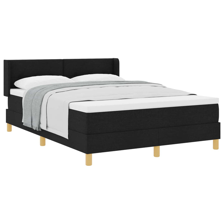 Box spring seng med madras Sort 200 x 160 cm Stof