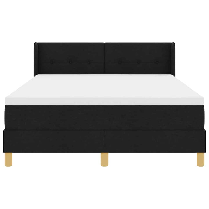 Box spring seng med madras Sort 200 x 160 cm Stof