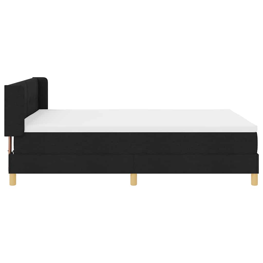 Box spring seng med madras Sort 200 x 160 cm Stof