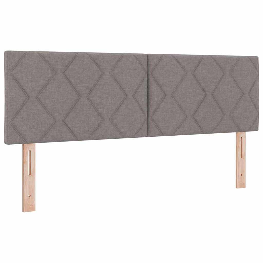 Box spring seng med hovedgærde Gråbrun 200 x 160 cm Stof