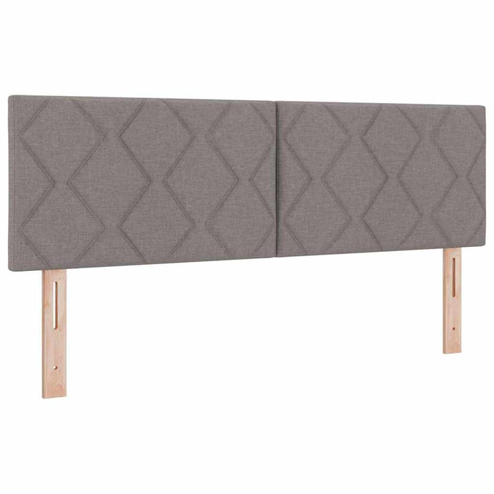 Box spring seng med hovedgærde Gråbrun 200 x 160 cm Stof