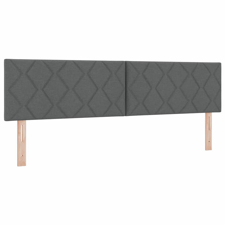 Box spring seng med hovedgærde Mørkegrå 200 x 180 cm Stof