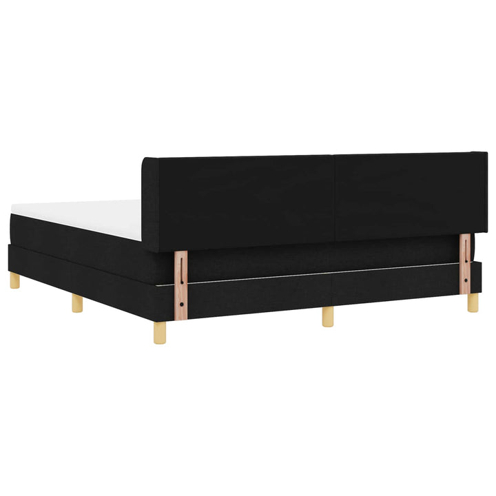 Box spring seng med madras Sort 200 x 180 cm Stof