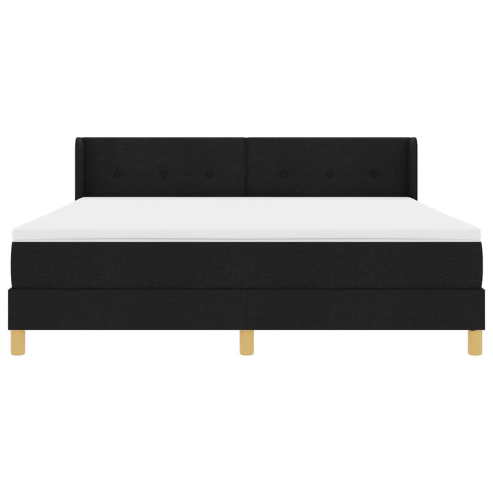 Box spring seng med madras Sort 200 x 180 cm Stof