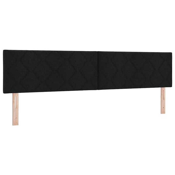 Box spring seng med hovedgærde Sort 200 x 200 cm Stof