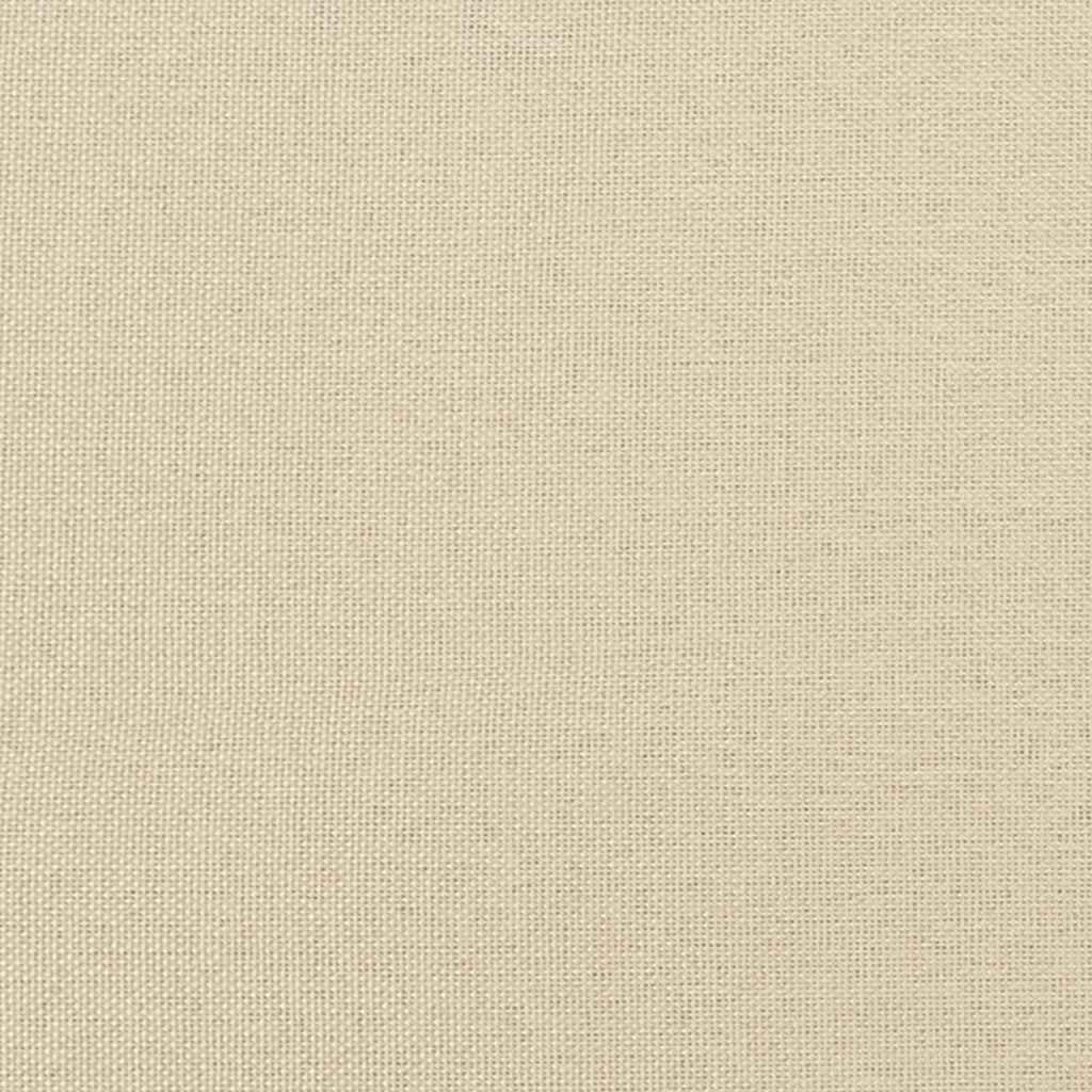 Box spring seng med hovedgærde Creme 200 x 200 cm Stof