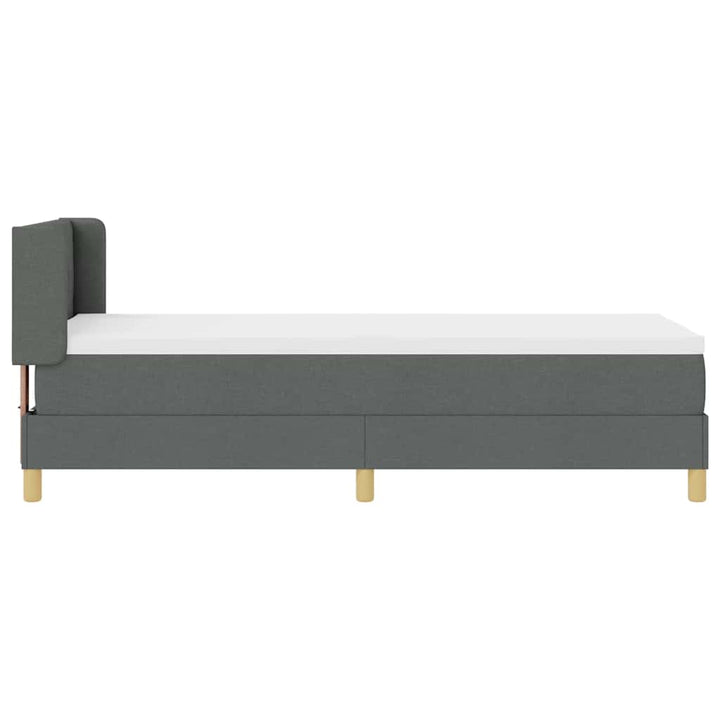 Box spring seng med madras Mørkegrå 200 x 80 cm Stof