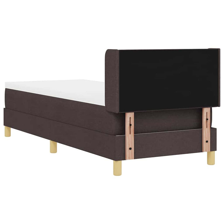 Box spring seng med madras Mørk Brun 200 x 80 cm Stof