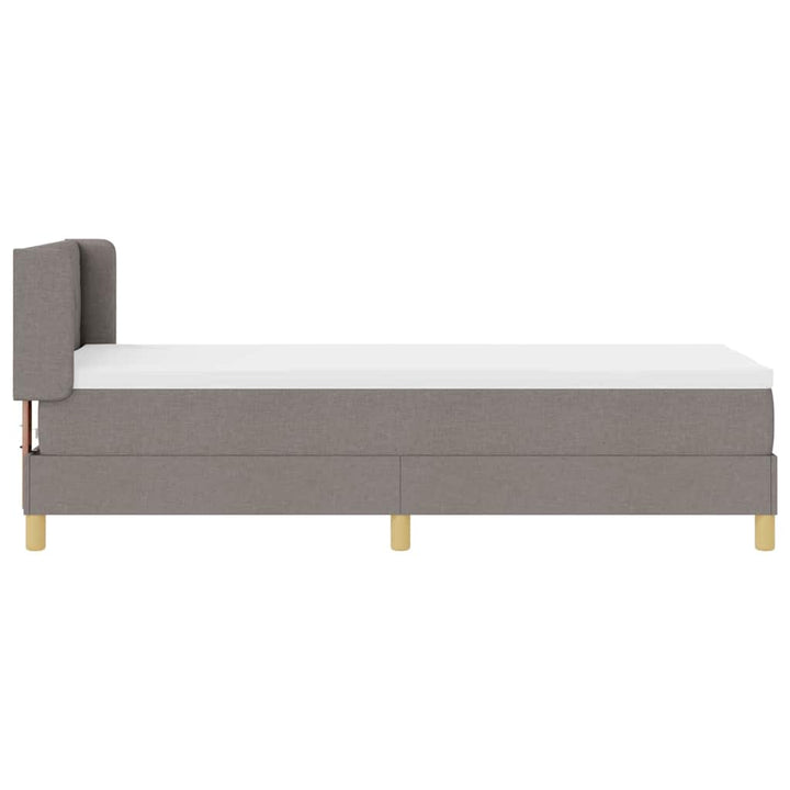 Box spring seng med pude Gråbrun 200 x 80 cm Stof