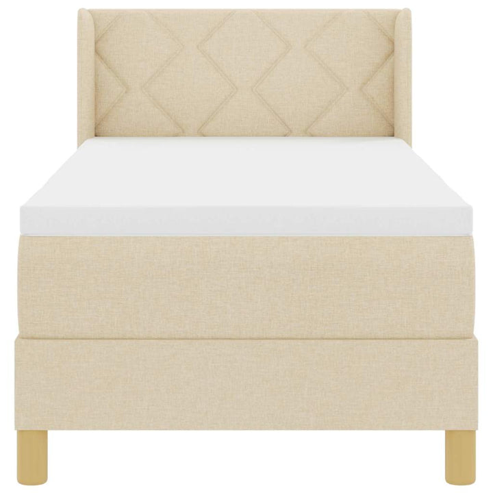 Box spring seng med madras Creme 200 x 80 cm Stof