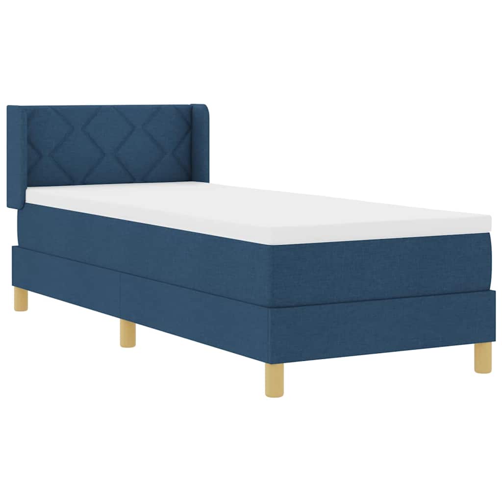 Box spring seng med hovedgærde Blå 200 x 80 cm Stof