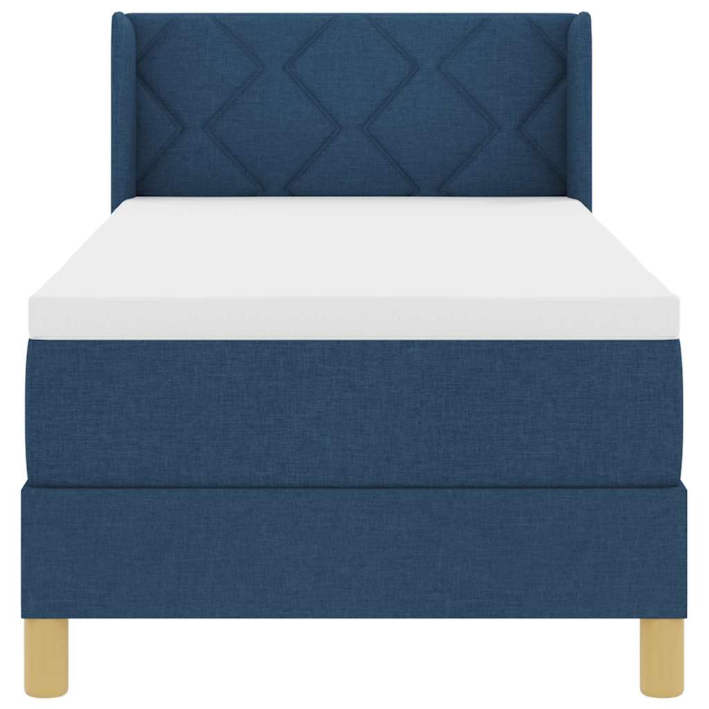 Box spring seng med hovedgærde Blå 200 x 80 cm Stof