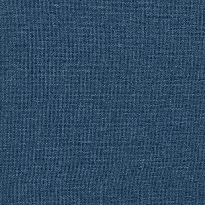 Boks-madrasseng med madras med hovedgærde Blå 80 x 200 cm Stof