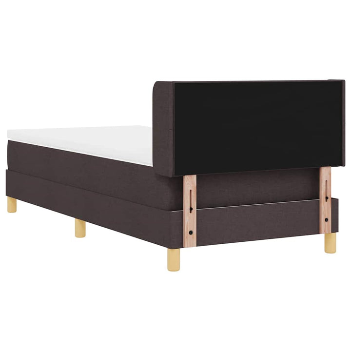 Box spring seng med madras Mørk Brun 190 x 90 cm Polyester