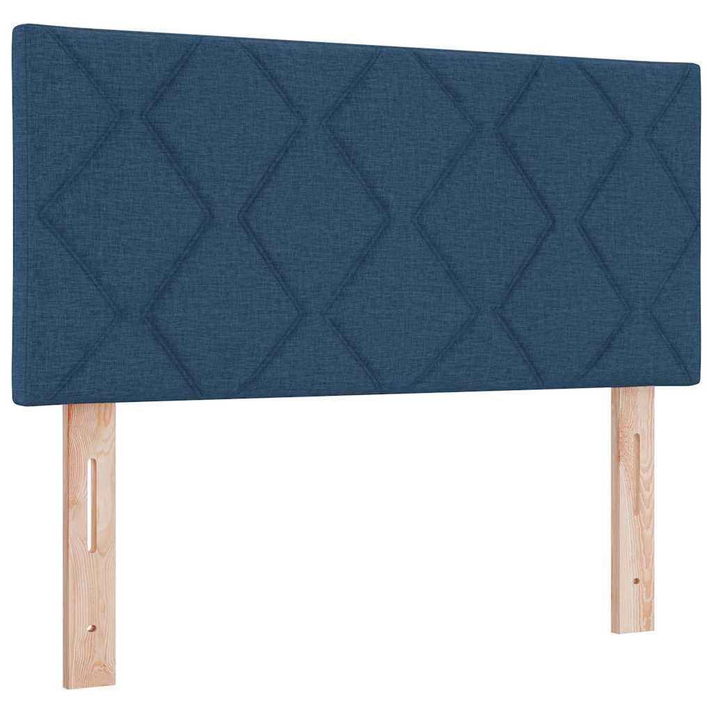 Box spring seng med madras med hovedgærde Blå 200 x 100 cm Stof